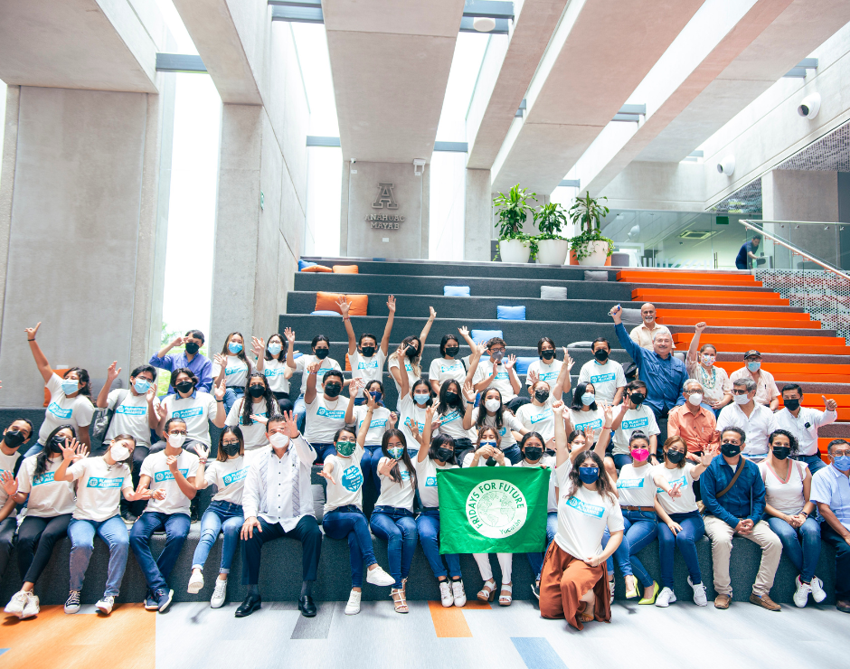 Green Speaking supporting Fridays For Future Yucatan and Verde Anahuac Mayab at the 2022 Water Action Summit in Yucatan, Mexico. 